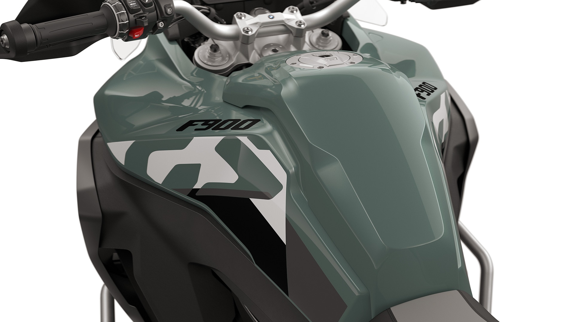 Les caches latéraux de la F 900 GS Adventure de BMW Motorrad avec un grand réservoir de 23 l